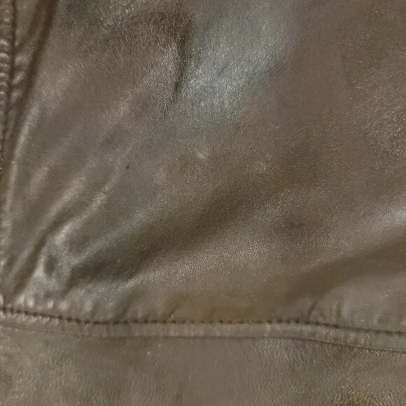 Leather Jacket Women's Large? Brown Zip Front Hand Painted Horses Modified - Picture 16 of 16